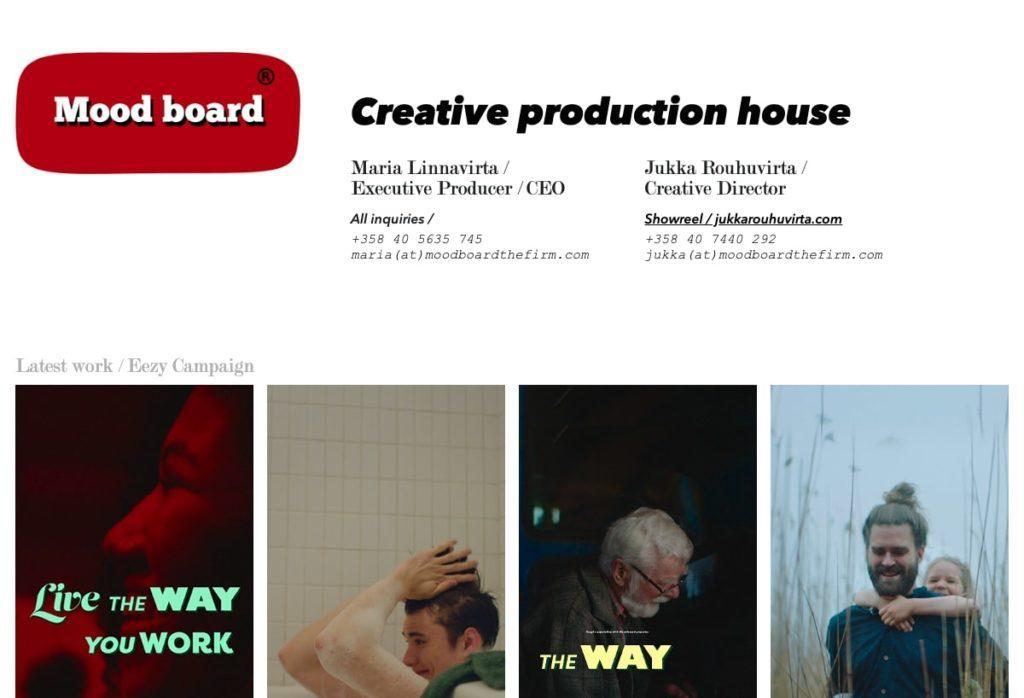 Referenssi: Mood board
